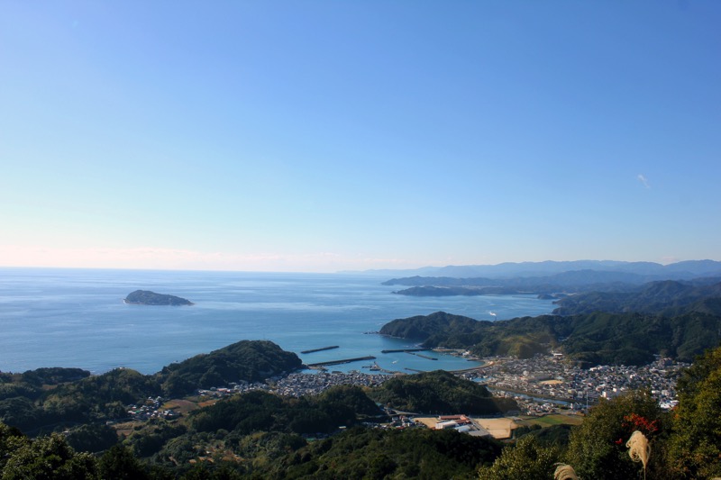 牟岐の町を一望出来るという山道を登ってみた